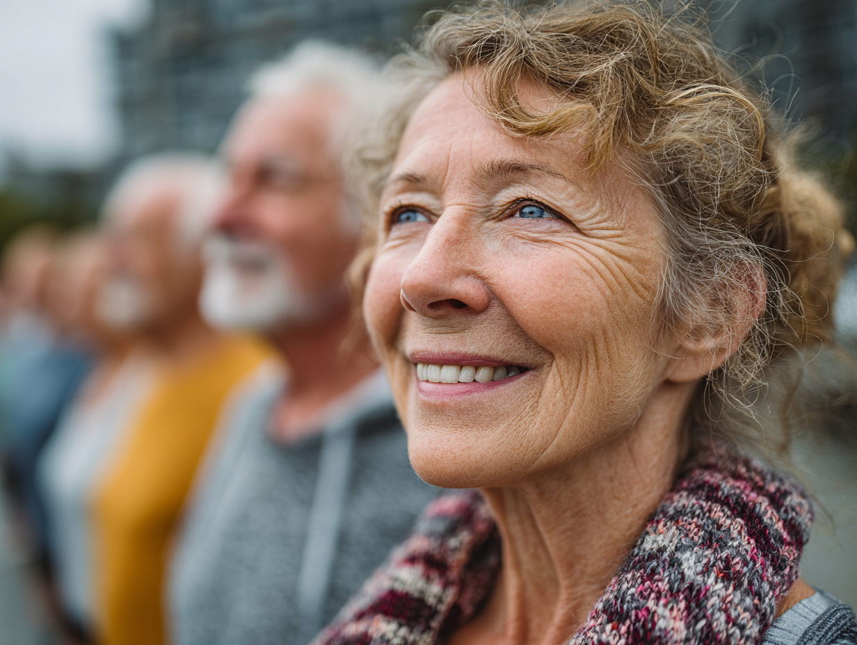 Активні люди старшого віку на заняттях